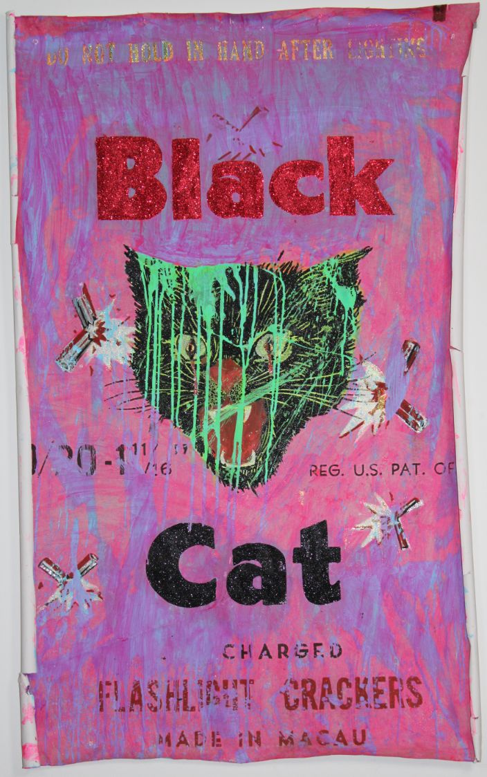 691 Purple Black Cat